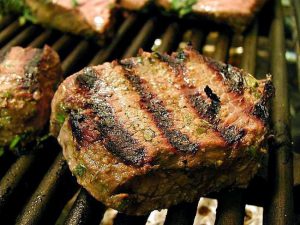 Steak on a grill
