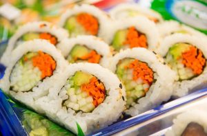 Sushi on a plate