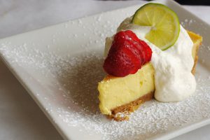 Lemon pie on a plate