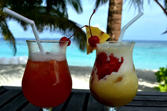 Cocktails on the beach