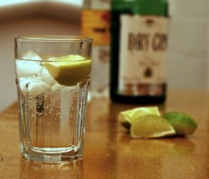 Gin And Tonic drink on a table
