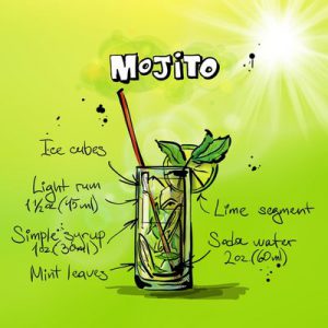Comics of Mojito drink