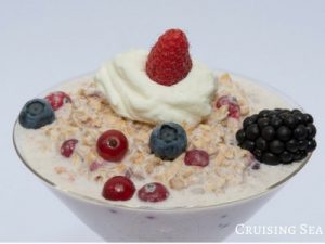 berry-parfait in a cup