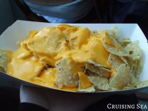 nacho-cheese on a plate