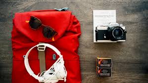 Bag with items on it