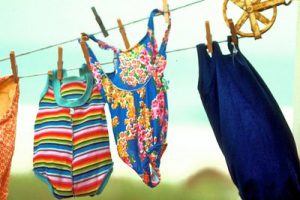 Swimsuit on a corde