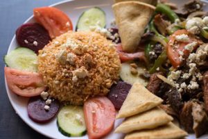 Greek food on a plate