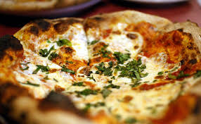 Pizza mozzarella on a plate