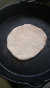 Pita on the fire