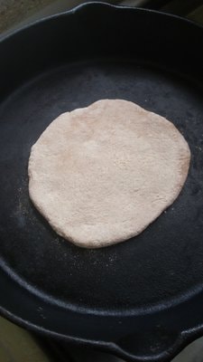 Pita on the fire