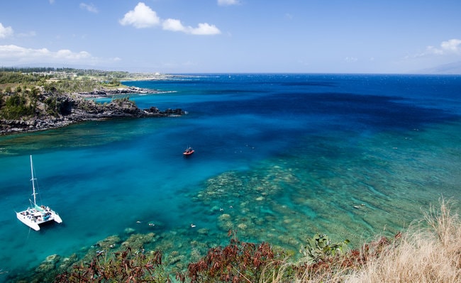 Honolua snorkeling beach in Maui