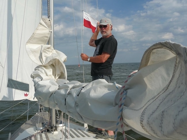 Skipper on a yacht