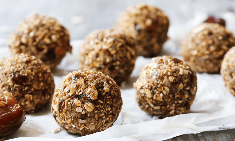 Protein balls food for boating